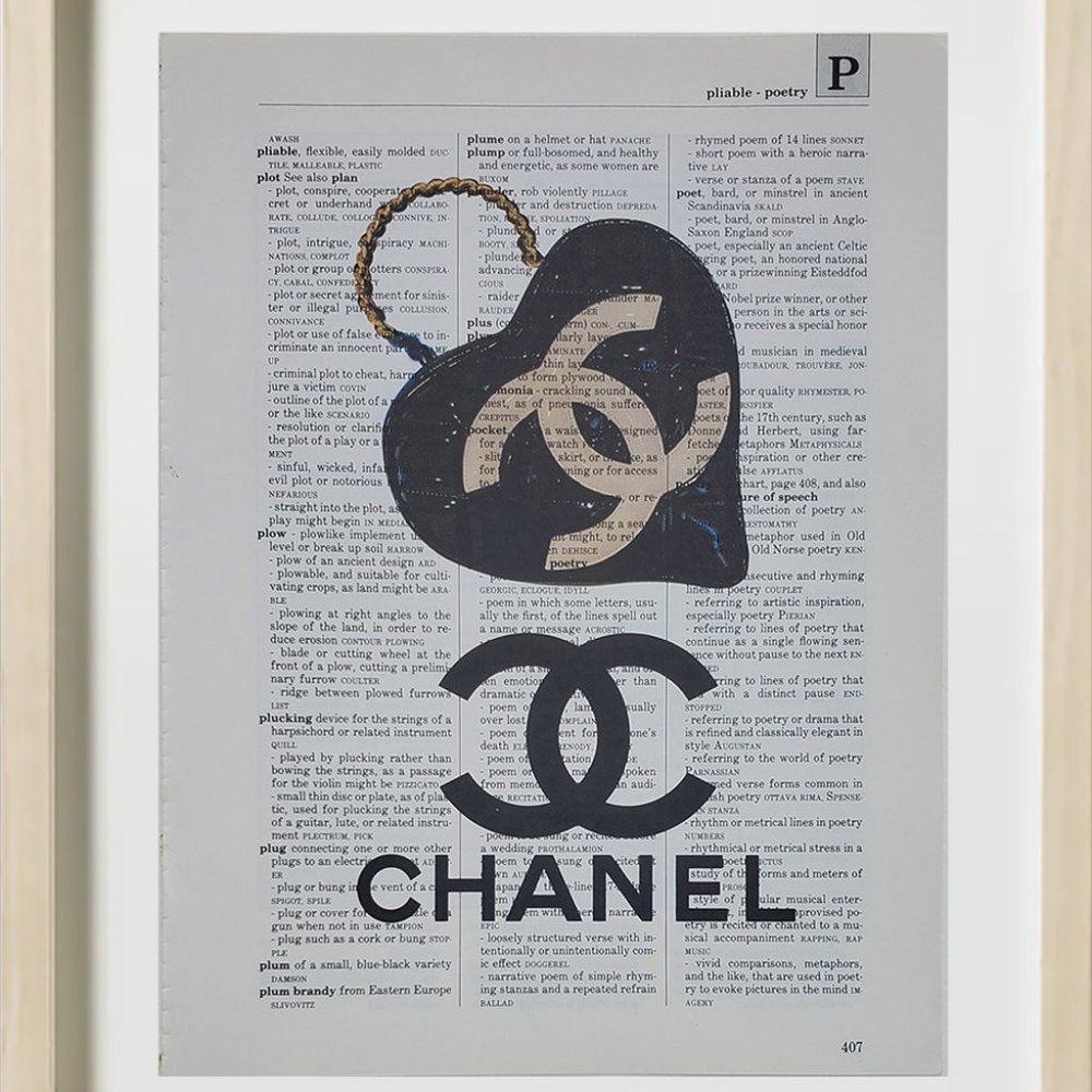 Designer HANDBAG - Dictionary ART PRINT Wall Decor POSTER